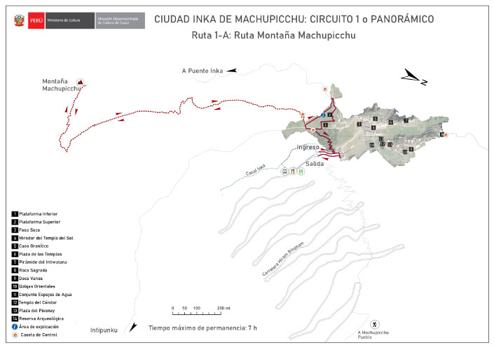 Route 1-A: Machu Picchu Mountain Route,  New Machu Picchu entrance tickets