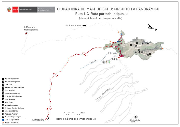 Route 1-C: Sun Gate Route (Intipunku) , Sustainable tourism Machu Picchu