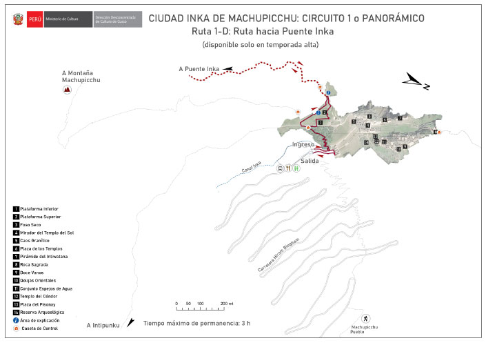 Route 1-D: Inca Bridge Route , New ticket system Machu Picchu