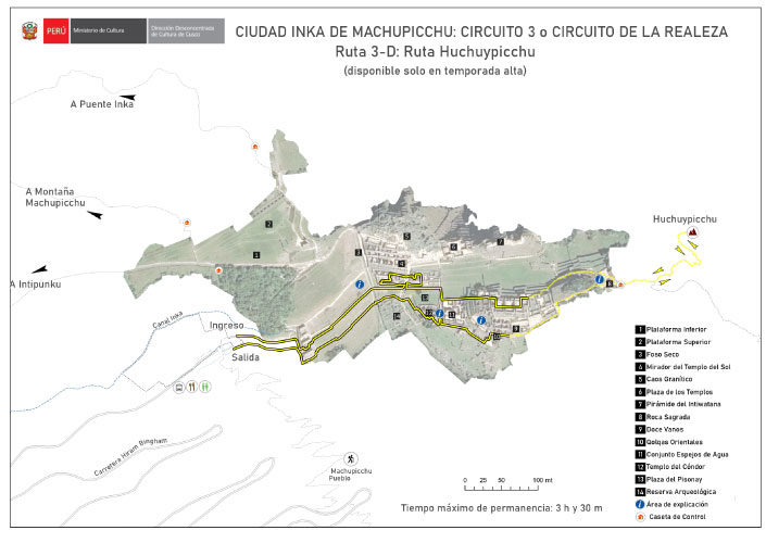 Route 3-D: Huchuy Picchu Route, Machu Picchu circuit routes