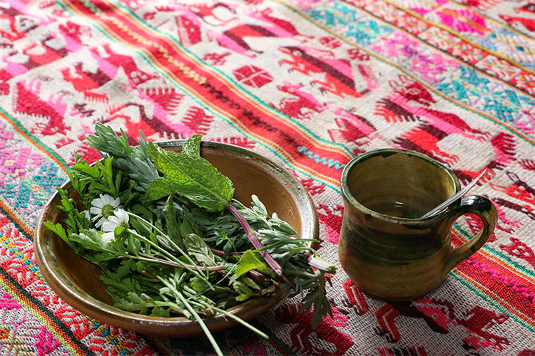 Local, Homemade Meals. Drink Muña