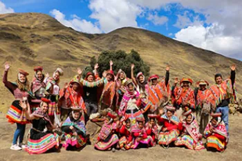 Lares Trek to Machu Picchu with Inca Trail 5 Day Lares Trek to Machu Picchu with Inca Trail 5 Day hikers in the Andes