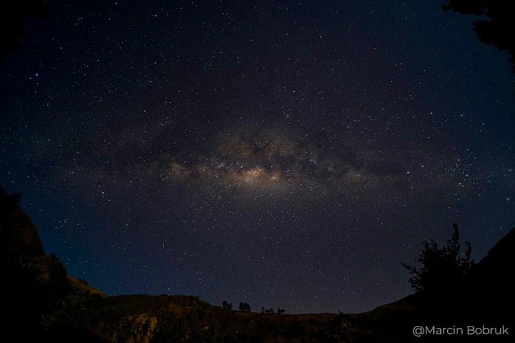 The Milky Way above the Sacred Valley in Cusco, Peru, one of the country's best destinations for stargazing and astrophotography.